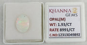 1.93/CT Natural FIRE OPAL with Govt. Lab Certificate-12313D49892